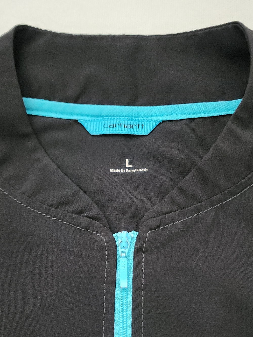 Carhartt Women's Black Utility Jacket with Bright Blue Trim - Picture 6 of 8